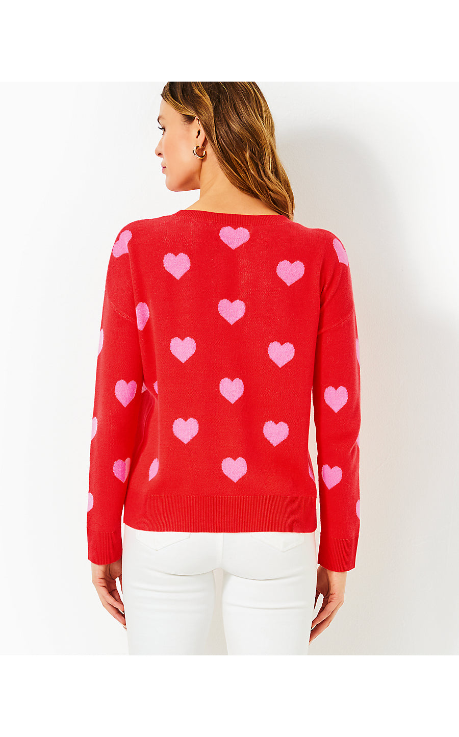 TENSLEY SWEATER | ROCOCO RED HEARTS