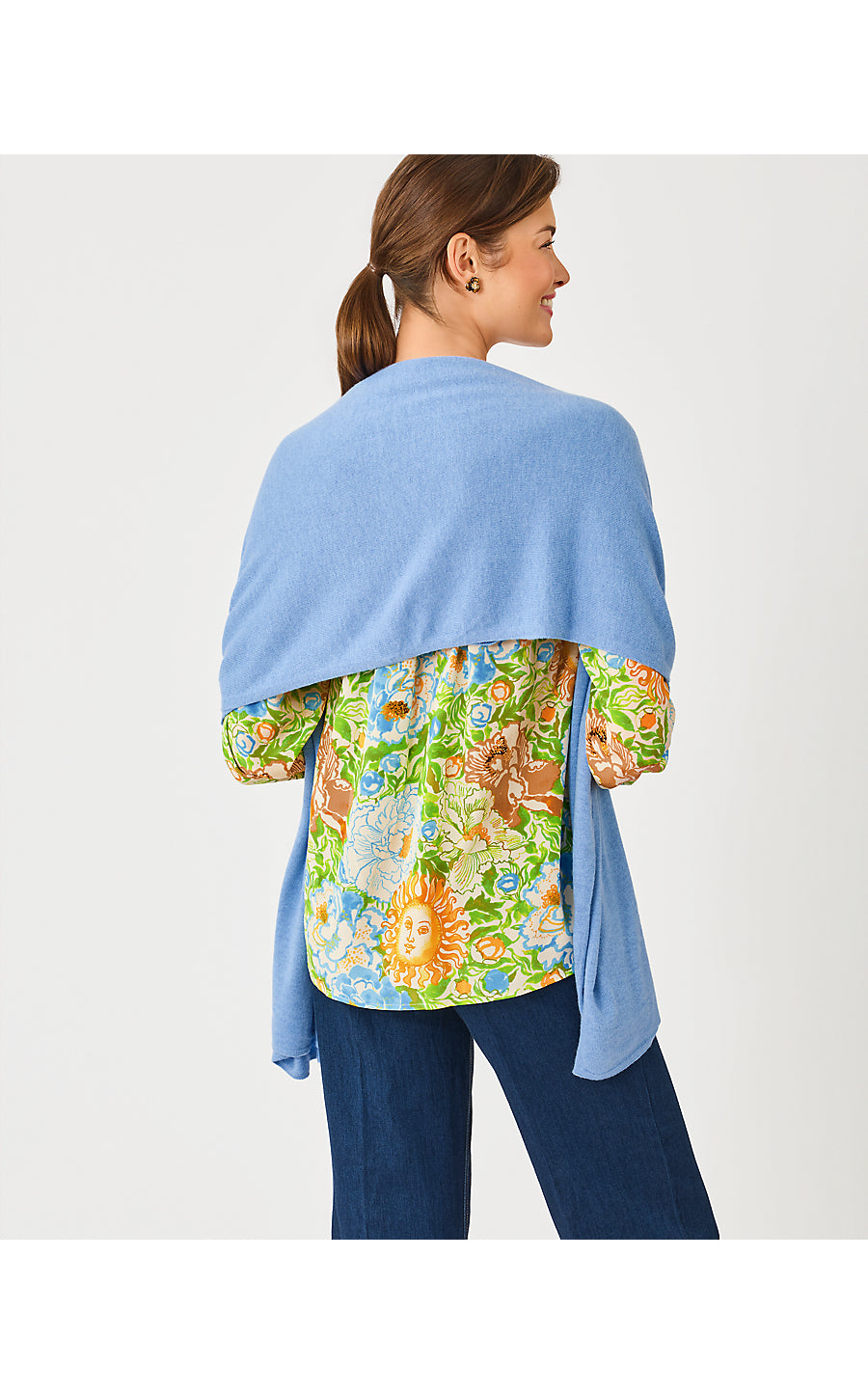 LANELLE WRAP | HEATHERED MERRIWEATHER BLUE