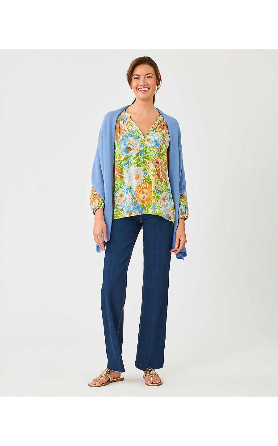 LANELLE WRAP | HEATHERED MERRIWEATHER BLUE