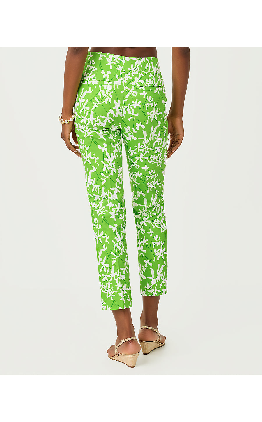 NANCEE CROP PANT | CROCODILE GREEN LISA