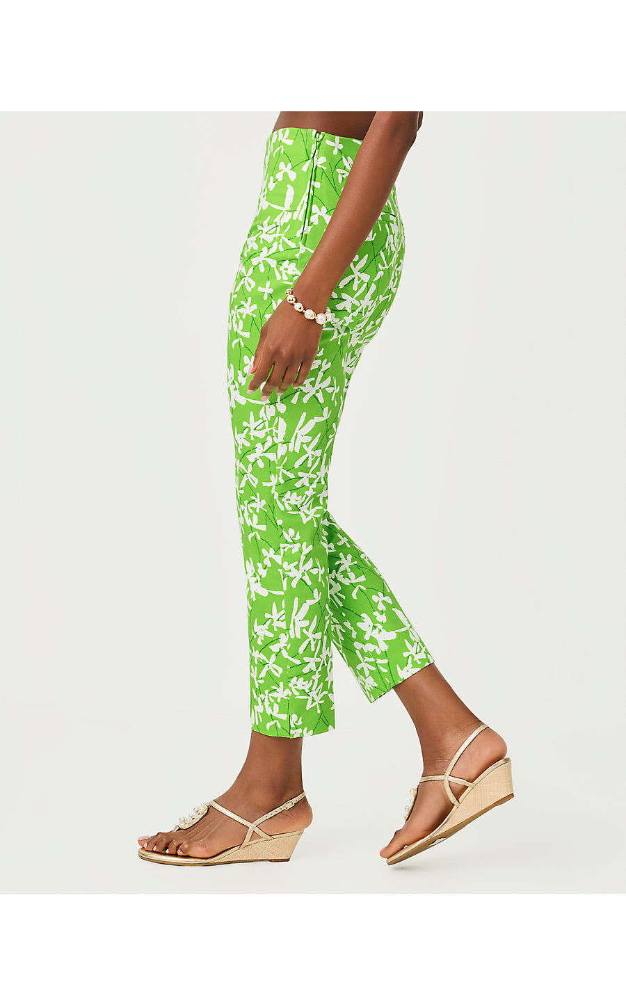 NANCEE CROP PANT | CROCODILE GREEN LISA