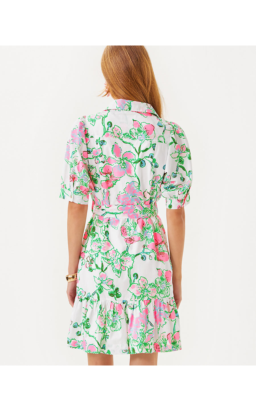 SASHRIA DRESS | MULTI OVERSIZED ORCHIDS ON THE AVENUE ALLOVER