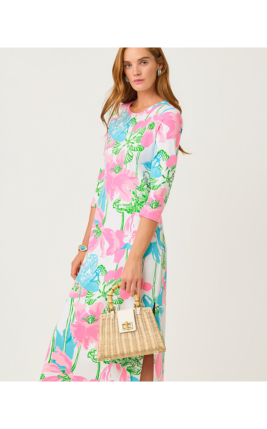 DEENA UPF 50+ DRESS | RESORT WHITE OVERSIZED VINEY LINEY