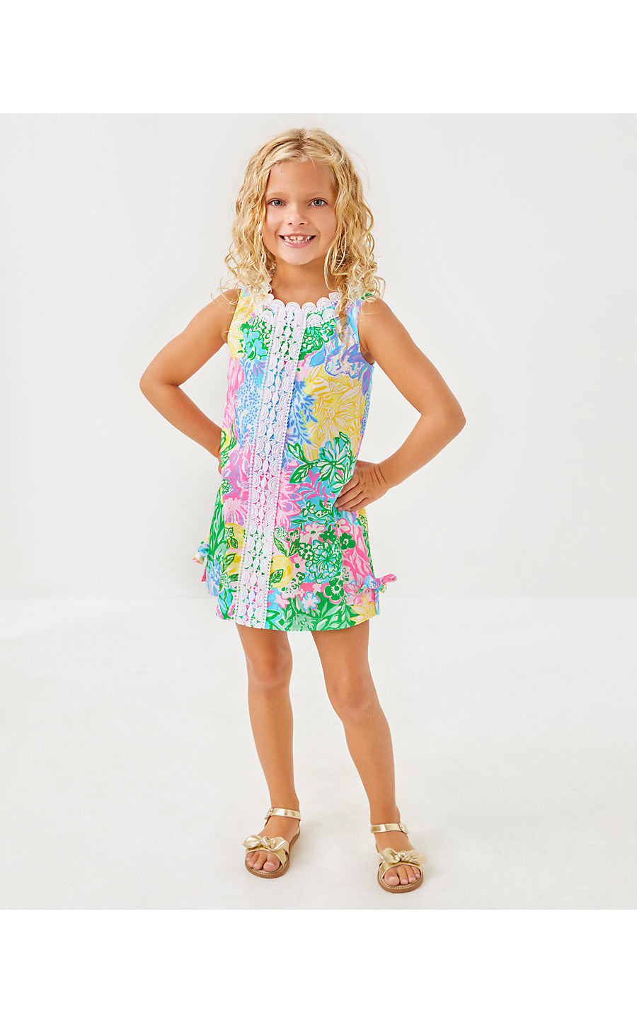 LITTLE LILLY CLASSIC SHIFT | MULTI BRIGHT DELIGHT PATCH