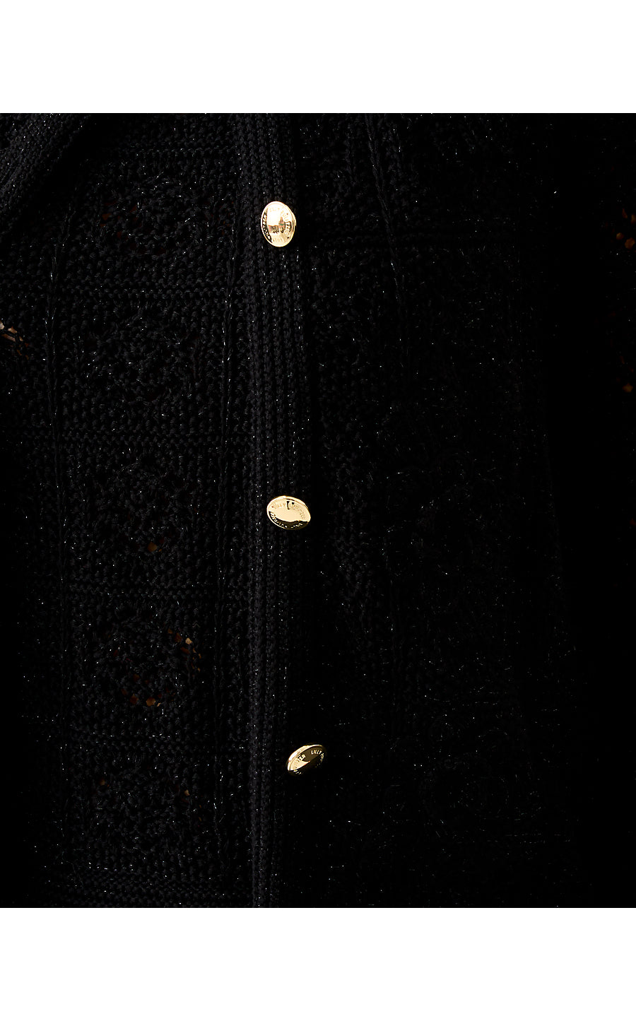 LENALIE CARDIGAN | BLACK METALLIC GARDEN CROCHET