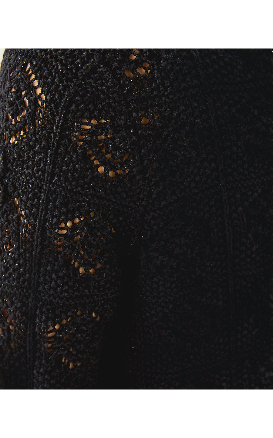 LENALIE CARDIGAN | BLACK METALLIC GARDEN CROCHET