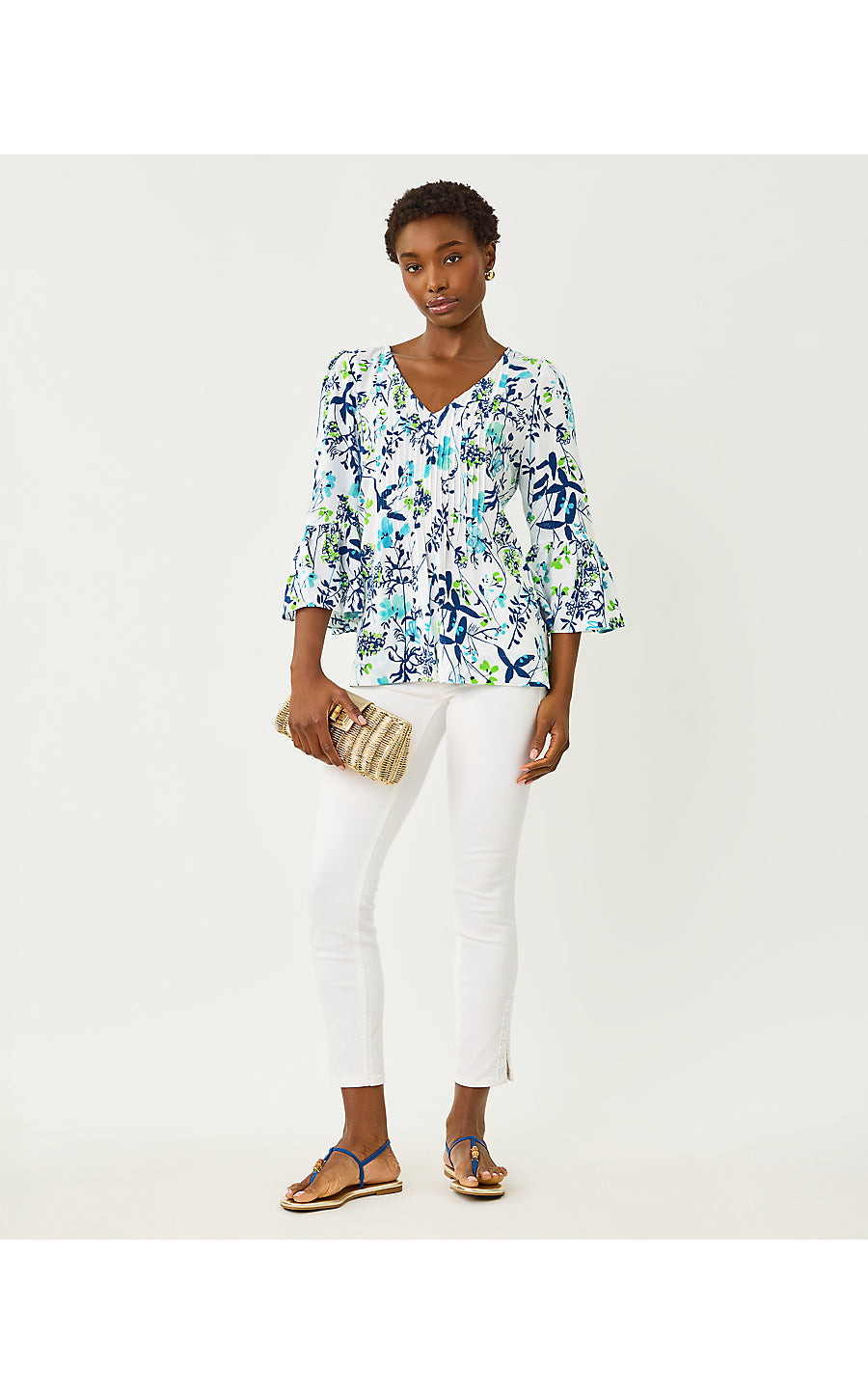 DANIKA TUNIC | RESORT WHITE SEA BLOOMS