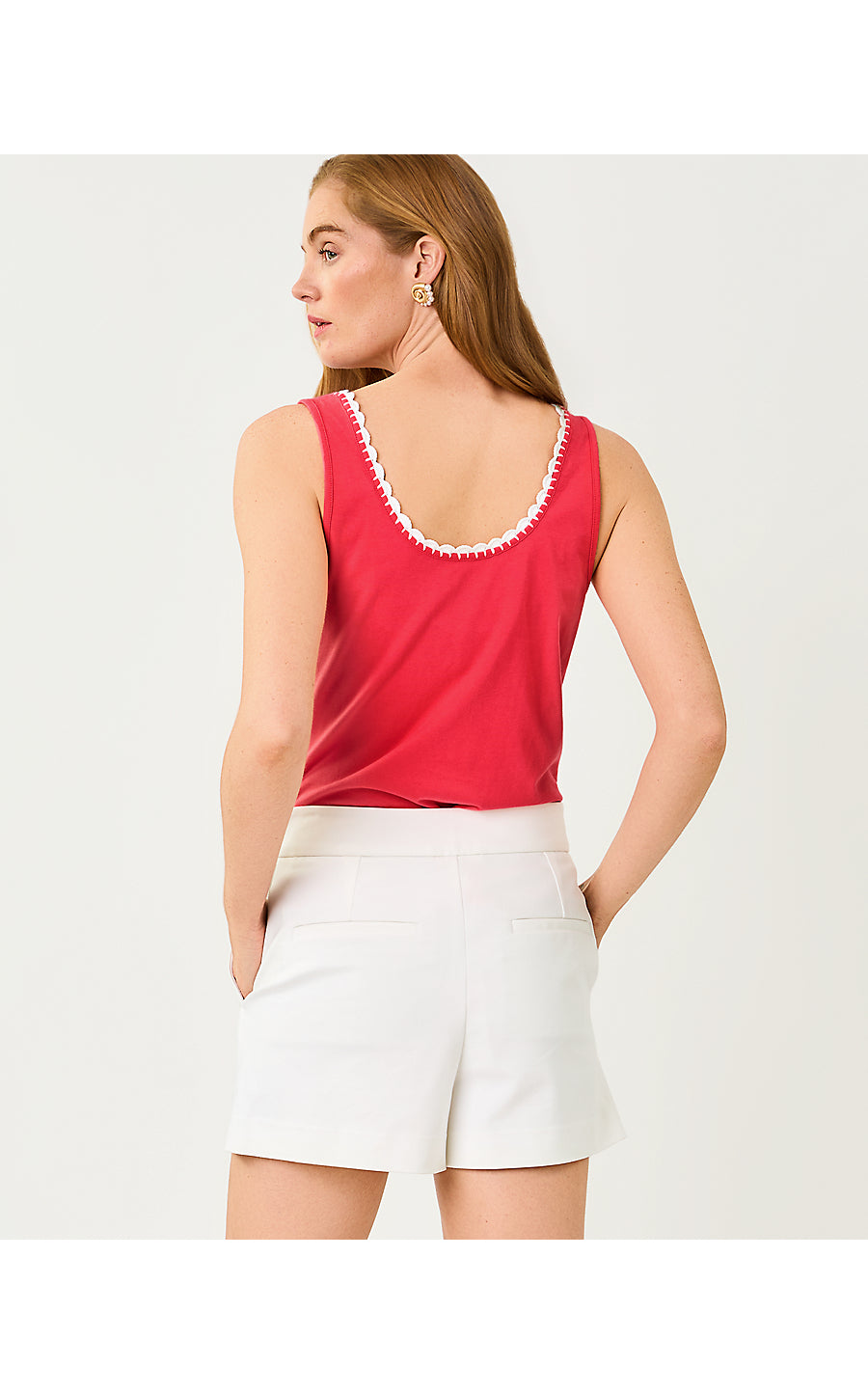 GABBIE CROCHET TRIMMED KNIT TOP | PARADISE PUNCH