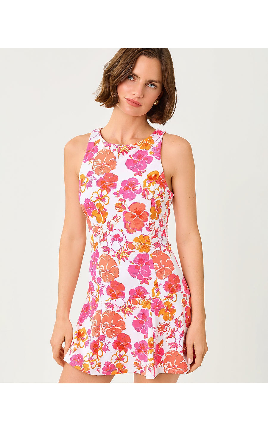 WESTLEY ACTIVE DRESS UPF | RESORT WHITE PANSY FANSY