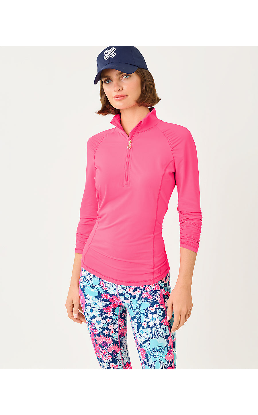 JUSTINE HALF ZIP UPF 50+ | CHERRY BLOSSOM PINK