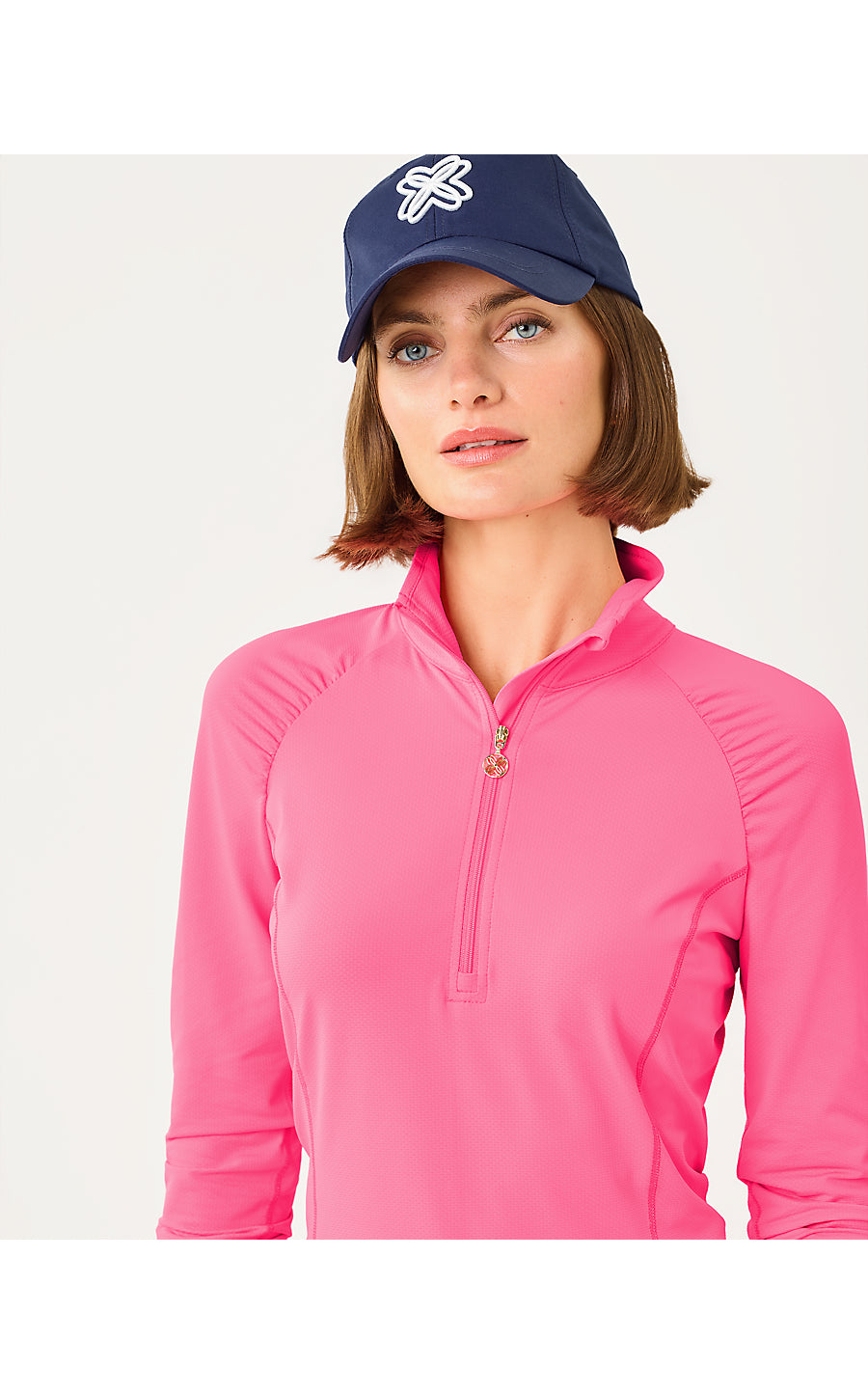 JUSTINE HALF ZIP UPF 50+ | CHERRY BLOSSOM PINK