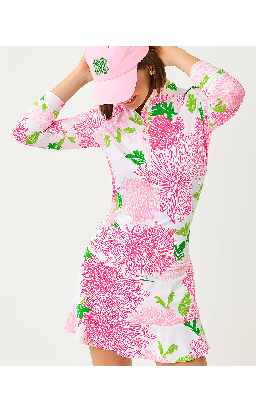 JUSTINE HALF ZIP UPF 50+ | RESORT WHITE LIL GO WITH THE FLOW