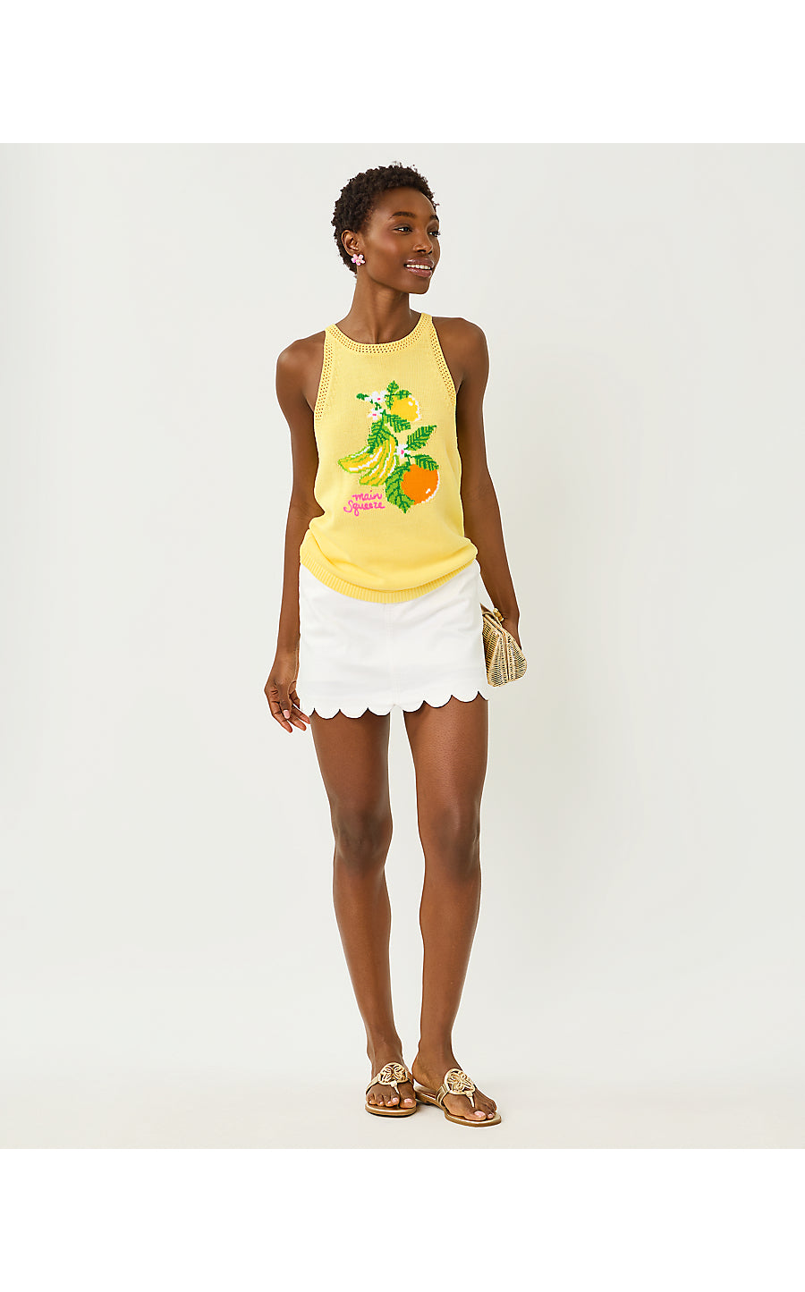EMRA SWEATER TANK | FINCH YELLOW ZESTY JAZQUARD