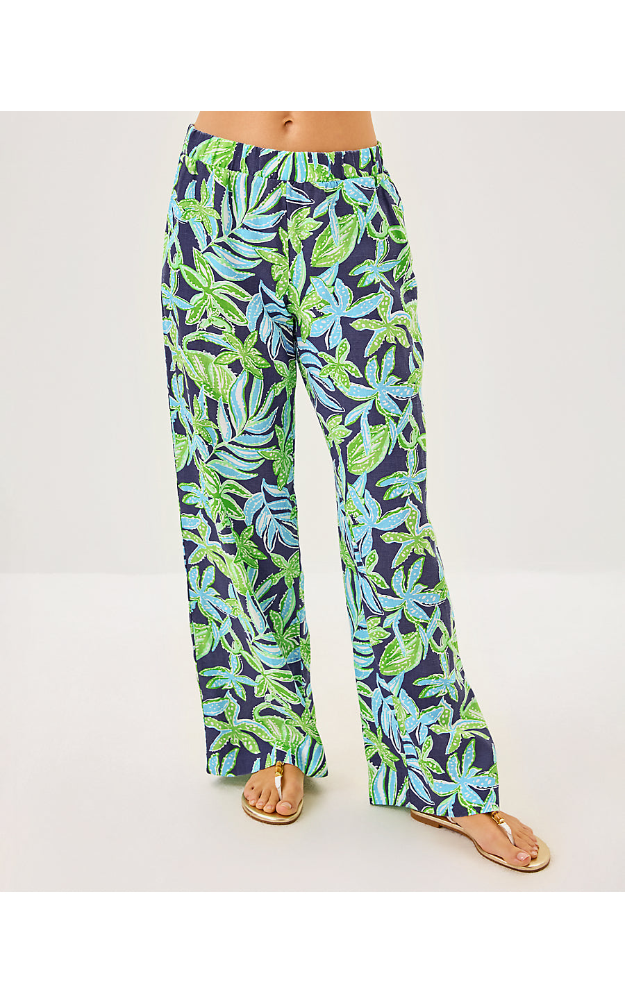 DAYLEN LINEN PALAZZO | SAPPHIRE POOL TROPICAL TANGO