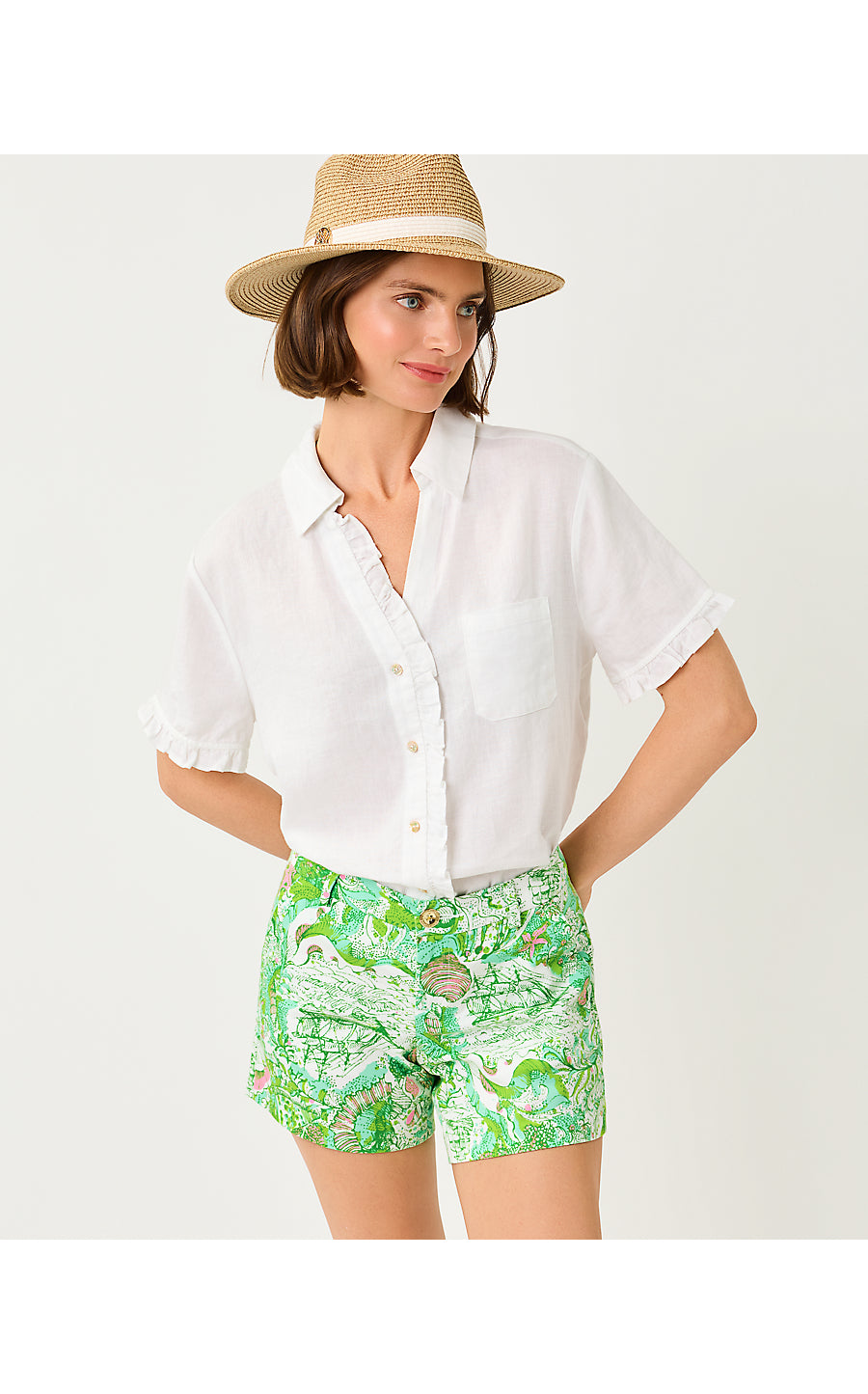 CARDEN RUFFLE TOP | RESORT WHITE
