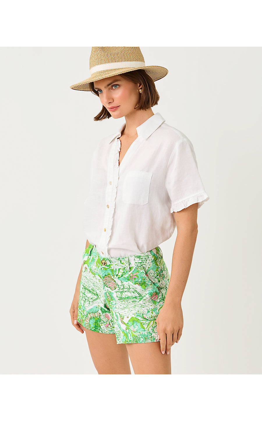 CARDEN RUFFLE TOP | RESORT WHITE