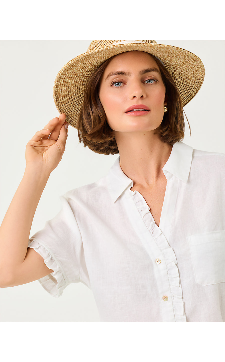 CARDEN RUFFLE TOP | RESORT WHITE