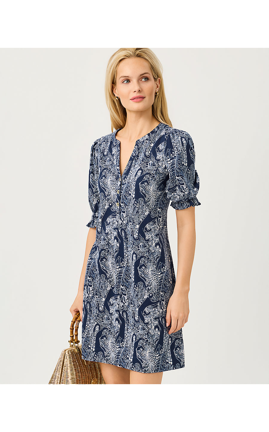 DELSIE DRESS | LOW TIDE NAVY LIL PALM PROWL