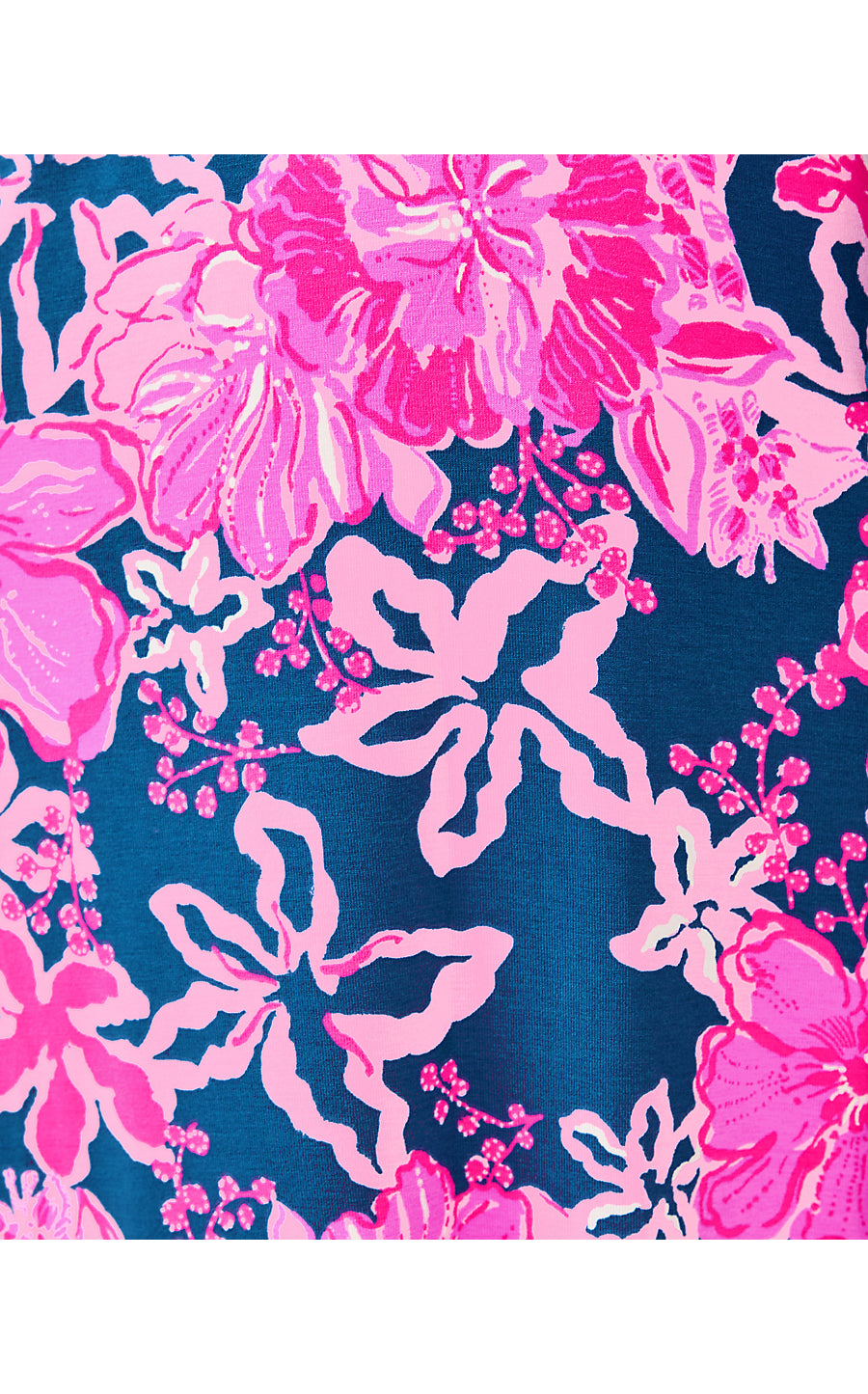 RYLAND MIDI DRESS | STARLIGHT NAVY ONCE AND FLORAL ENGINEERED KNIT DRESS