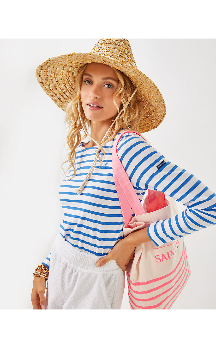 MINQUIDAME TEE | AZURE SOLEIL STRIPES