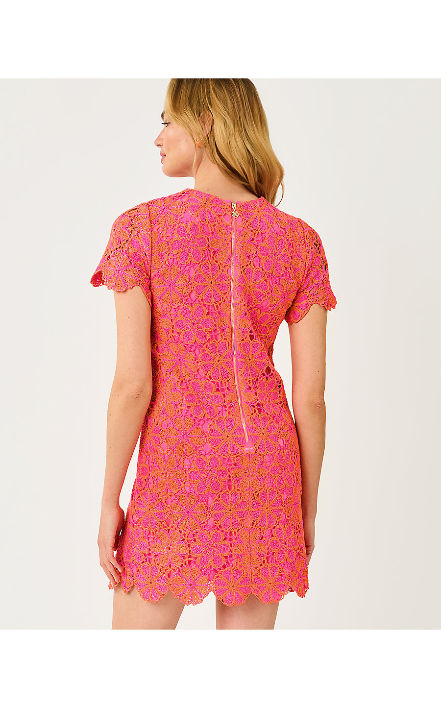 CORTNEY CROCHET SHIFT | CHERRY BLOSSOM PINK X