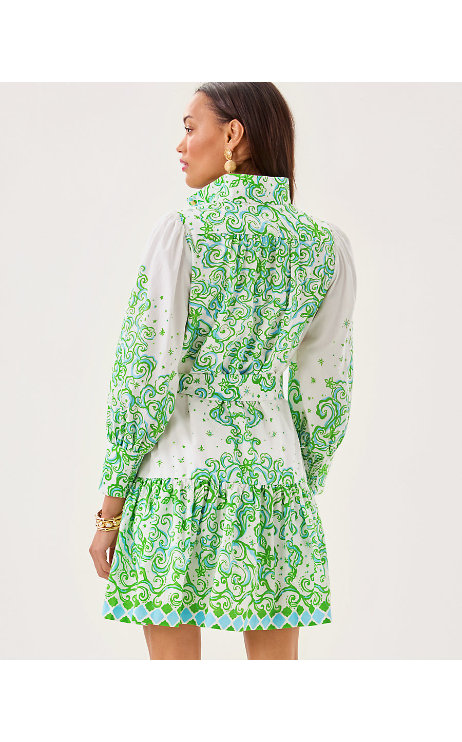 DRENA DRESS | RESORT WHITE SOL MATES ENGINEERED DRESS
