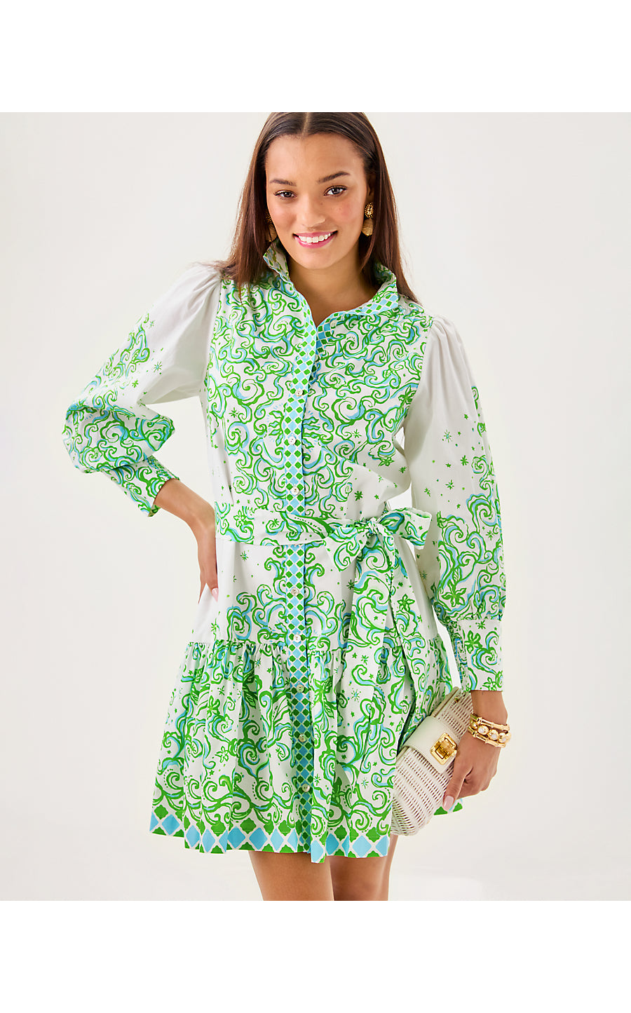 DRENA DRESS | RESORT WHITE SOL MATES ENGINEERED DRESS