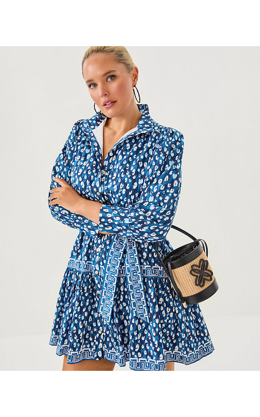 DRENA DRESS | STARLIGHT NAVY YOURE AN ANIMAL ENGINEERED WOVEN DRESS