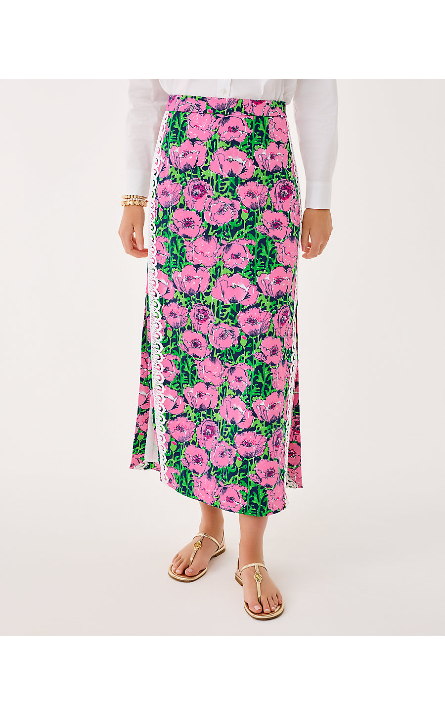 SANDERS MAXI SKIRT | LOW TIDE NAVY FLORRIE