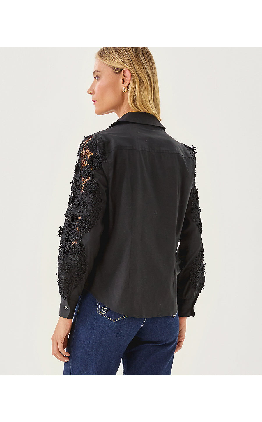 THE LACE LILLY SHIRT | NOIR