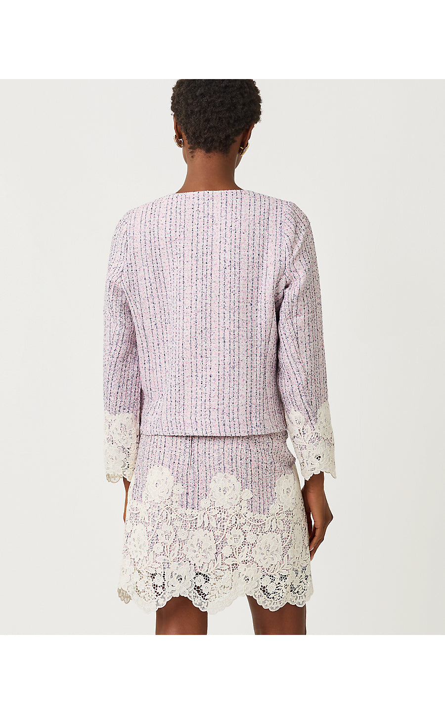 LAVINA BOUCLE JACKET | PINK BLISS BLUSHING BOUCLE