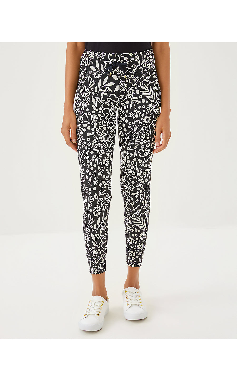 ISLAND MID RISE JOGGER UP | NOIR PURRFECT POUNCE KNIT JACQUARD