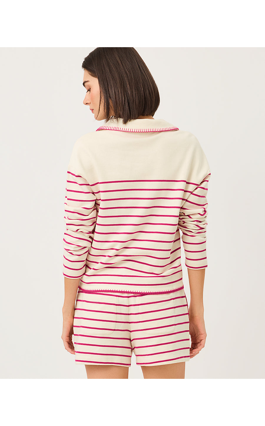 CORVAYA PULLOVER | BERRY BOUQUET LEGACY STRIPE