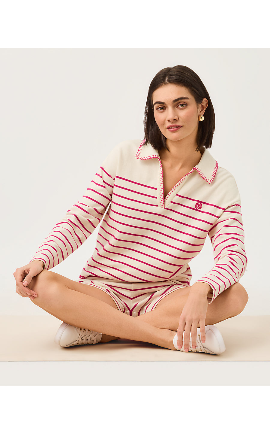 CORVAYA PULLOVER | BERRY BOUQUET LEGACY STRIPE