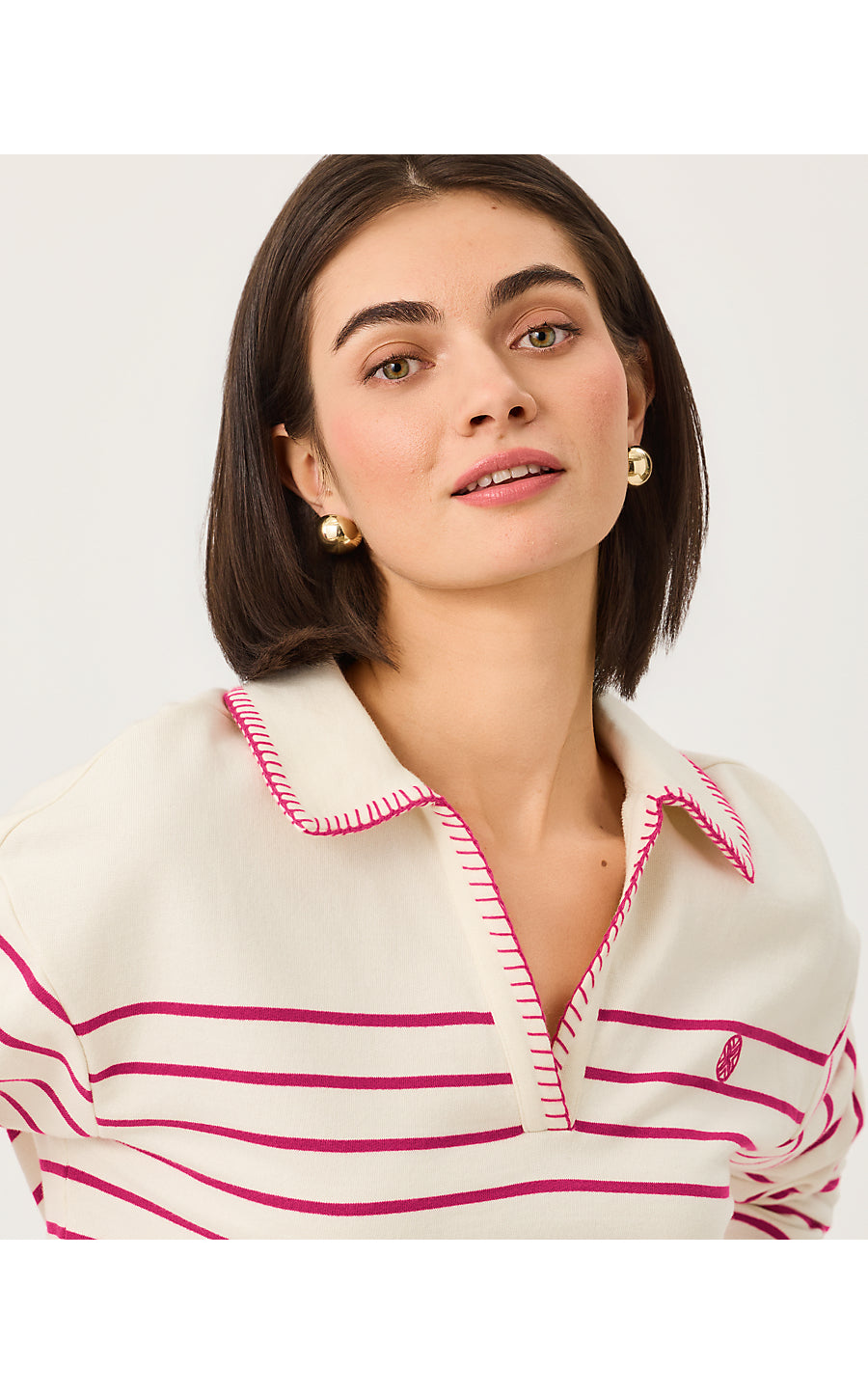 CORVAYA PULLOVER | BERRY BOUQUET LEGACY STRIPE
