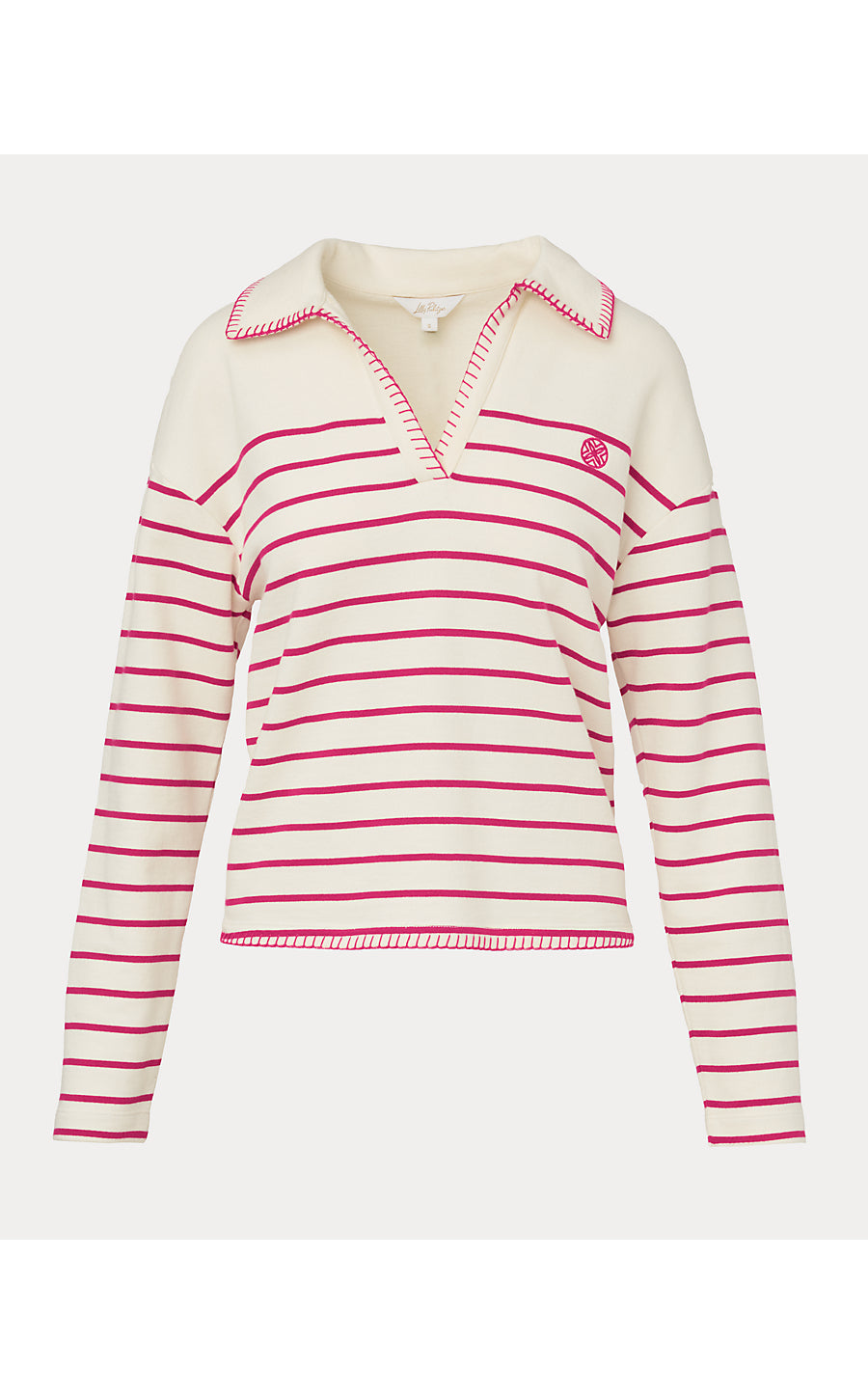 CORVAYA PULLOVER | BERRY BOUQUET LEGACY STRIPE