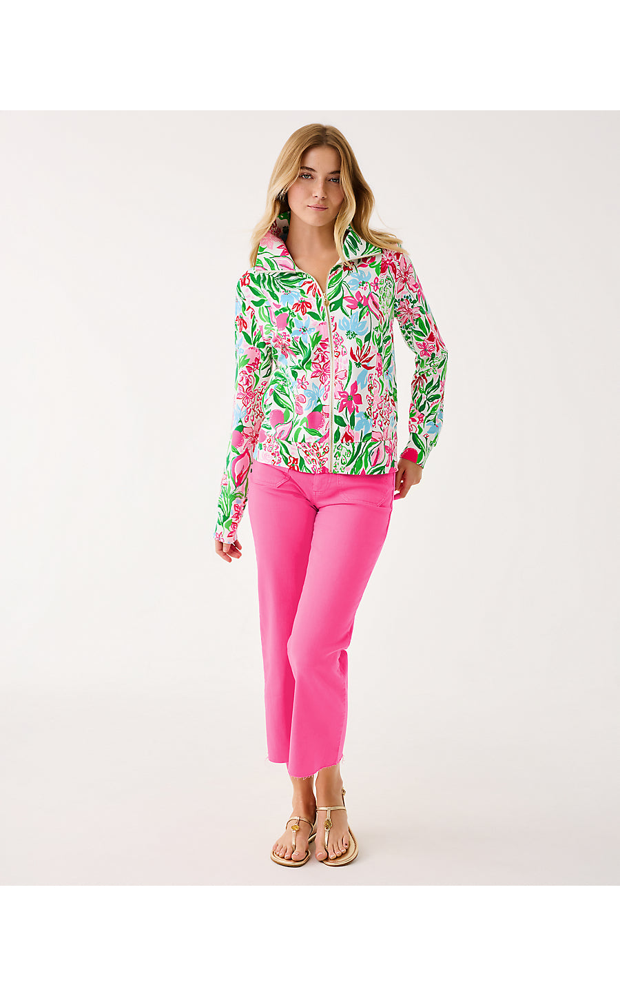 ELENI ZIP-UP UPF 50+ | MULTI GLOWING GARDENS
