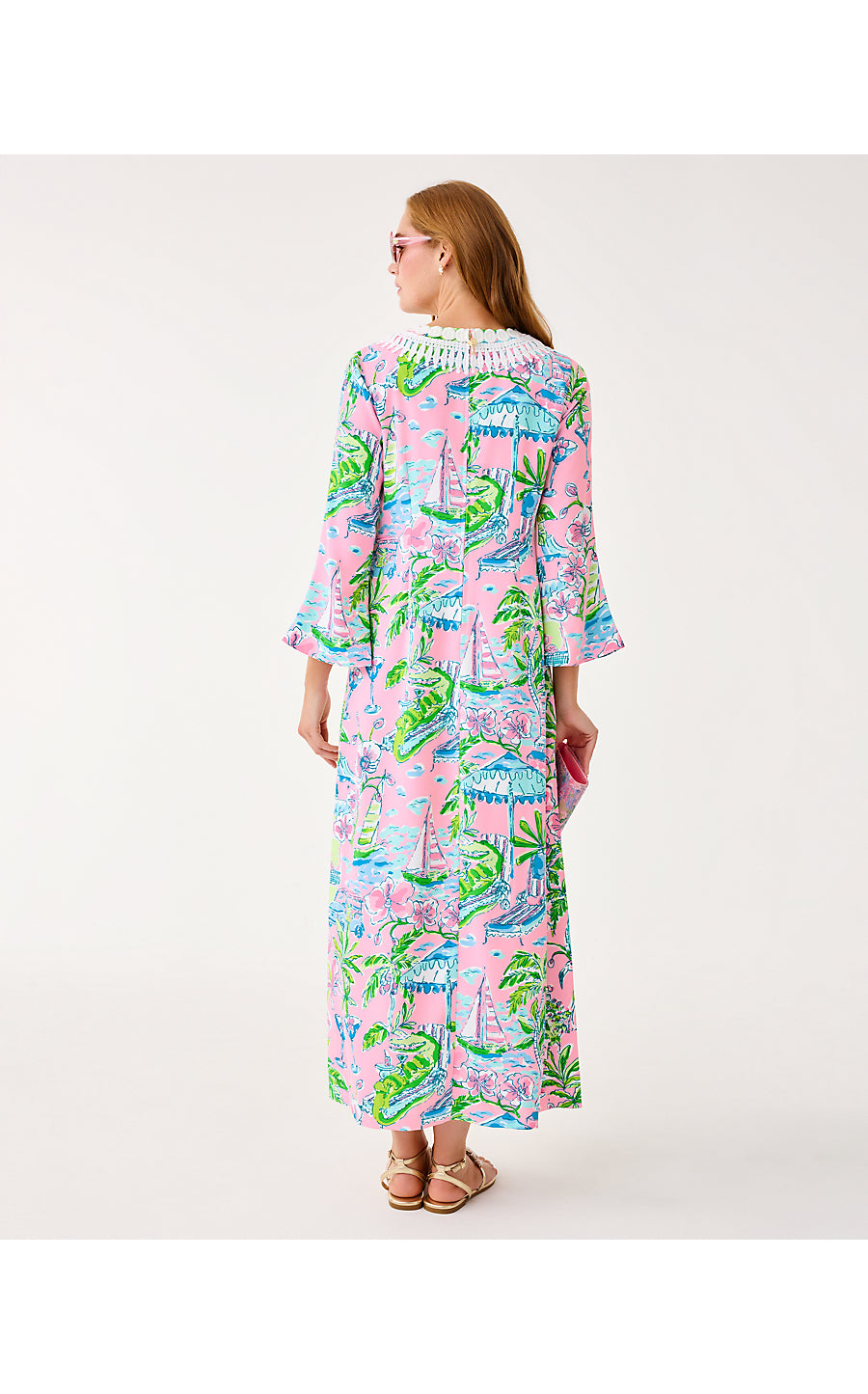 OCLEPPO MAXI CAFTAN | CONCH SHELL PINK OVERSIZED SUNNY DEE