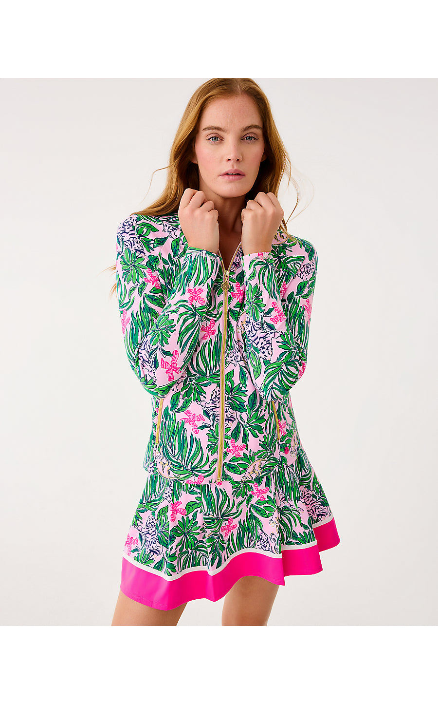 CILIA HIGH RISE SKORT UPF | CONCH SHELL PINK ROARING WITH JOY