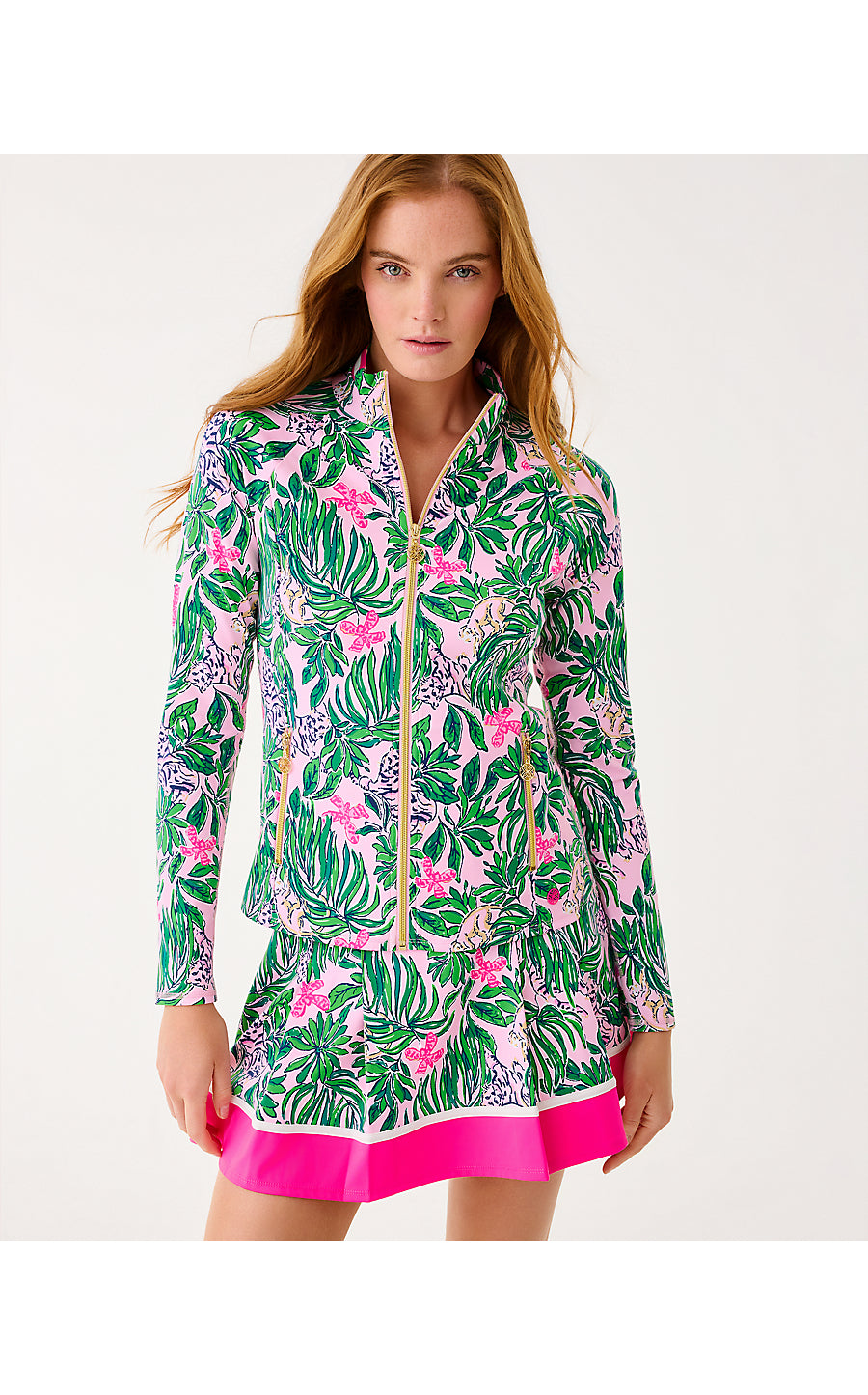 CILIA HIGH RISE SKORT UPF | CONCH SHELL PINK ROARING WITH JOY