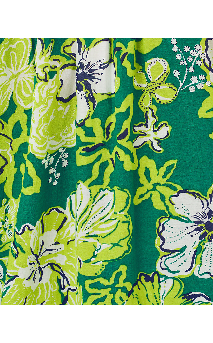 LOURDES LONG SLEEVE TOP | FIDDLE LEAF GREEN ONCE AND FLORAL