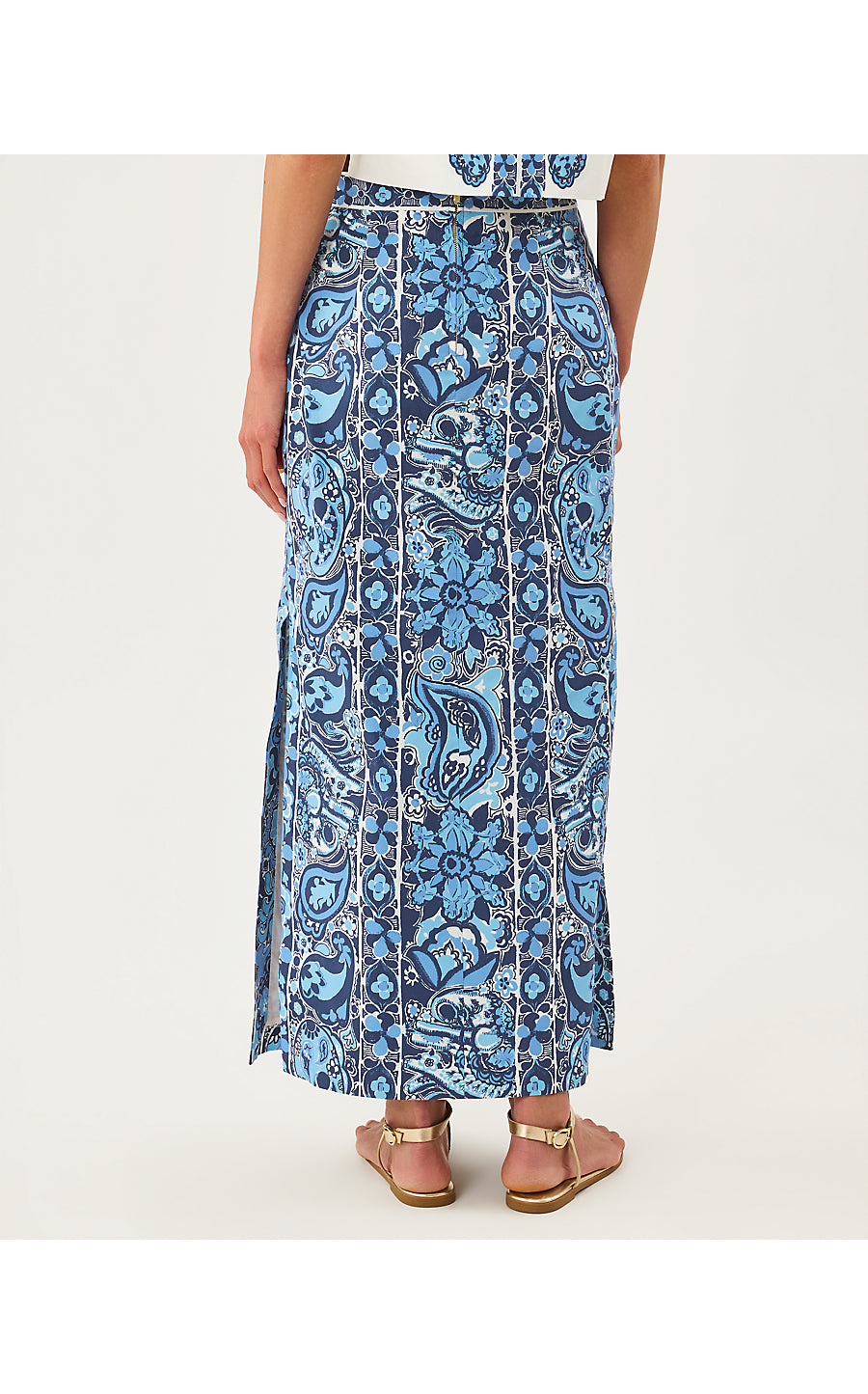 SANDERS MAXI SKIRT | LOW TIDE NAVY THE CASBAH ENGINEERED SKIRT