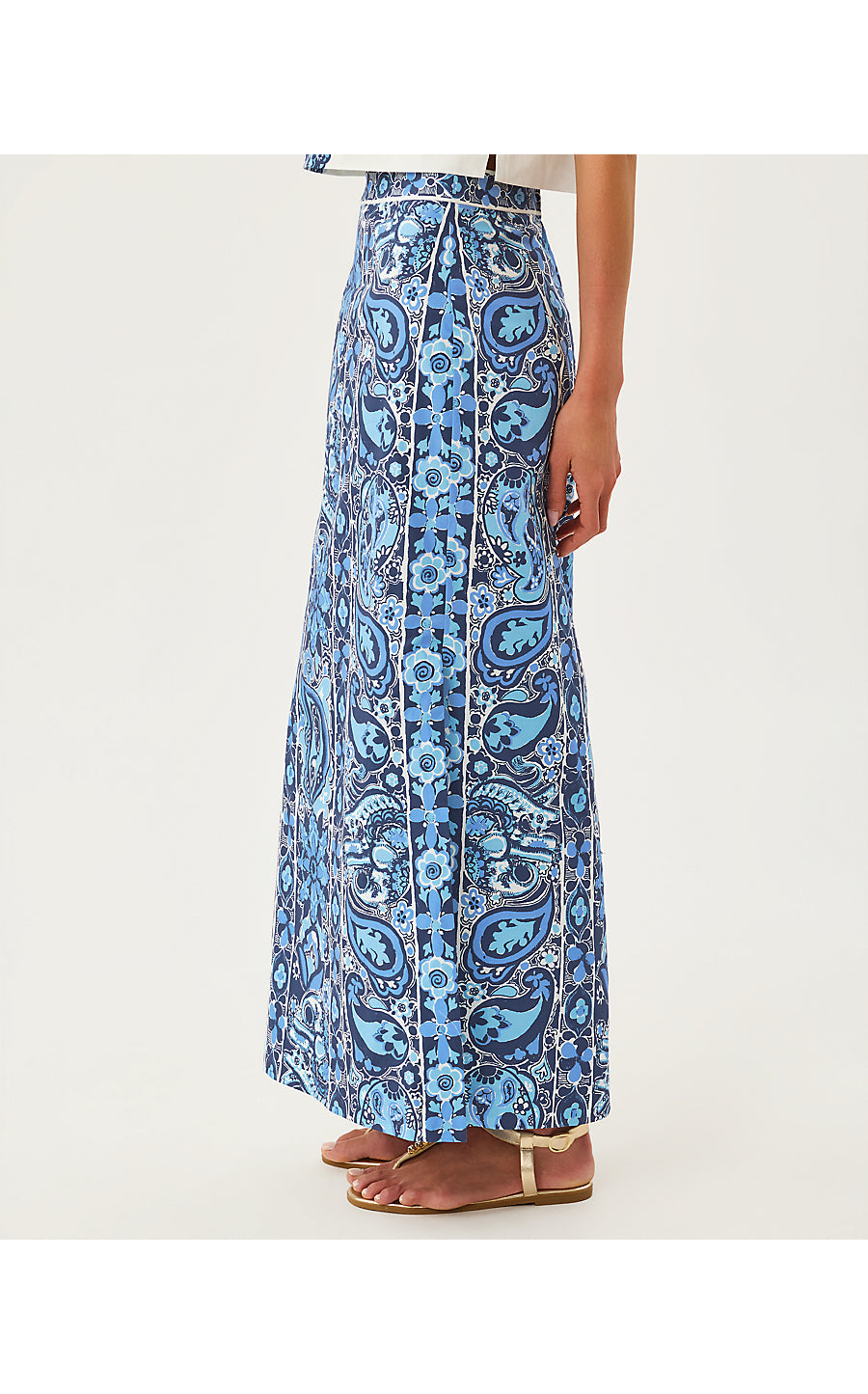 SANDERS MAXI SKIRT | LOW TIDE NAVY THE CASBAH ENGINEERED SKIRT