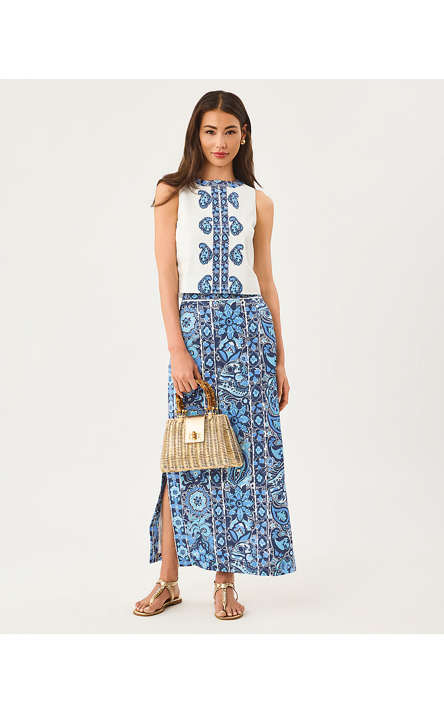 SANDERS MAXI SKIRT | LOW TIDE NAVY THE CASBAH ENGINEERED SKIRT