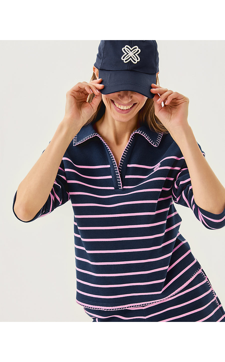 CORVAYA PULLOVER | LOW TIDE NAVY LEGACY STRIPE