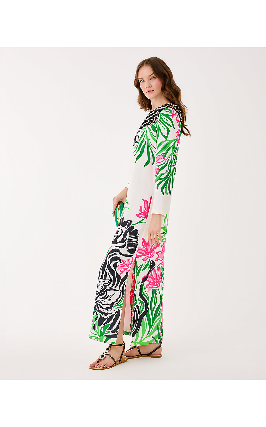 JAYCEN MAXI DRESS | COCONUT PRANCING IN THE MOONLIGHT ENGINEERED WOVEN MAXI