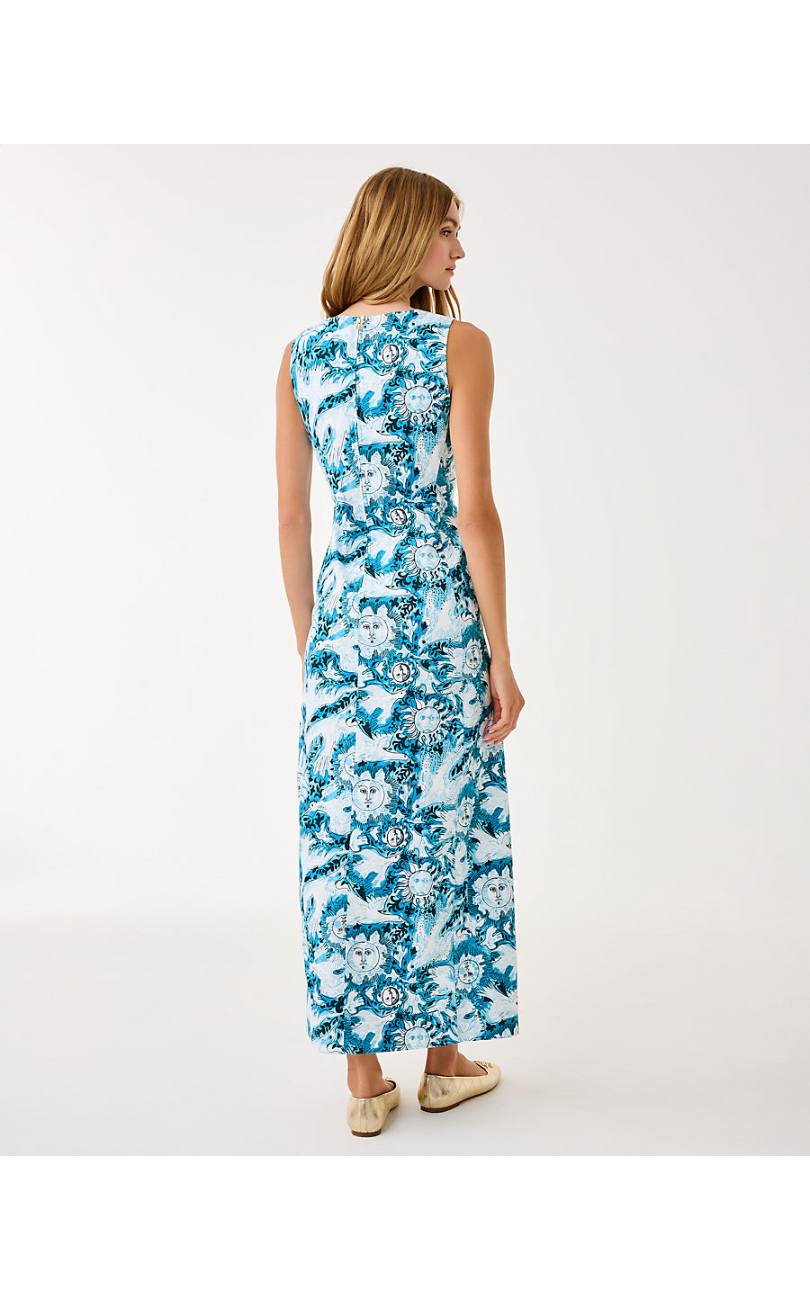 CLARAJANE STRETCH MAXI SH | BELLEVUE BLUE LILLY GULLS