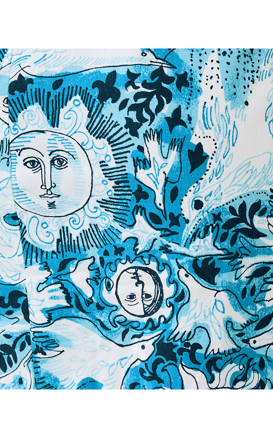 CLARAJANE STRETCH MAXI SH | BELLEVUE BLUE LILLY GULLS