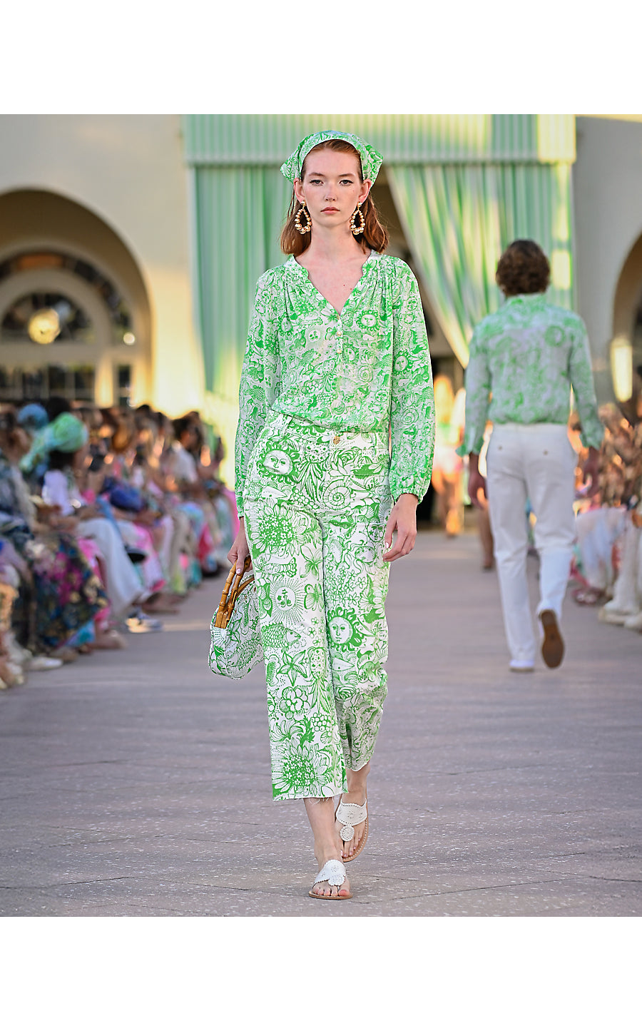 HARLEEN HIGH RISE CROP JEAN | PUTTING GREEN FLEUR DE LILLY