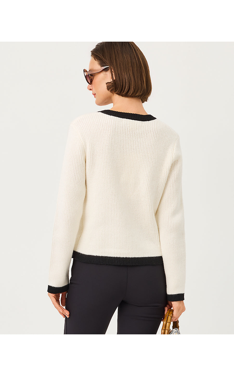 ESMERALDA SWEATER | COCONUT FANCY FLEUR APPLIQUE